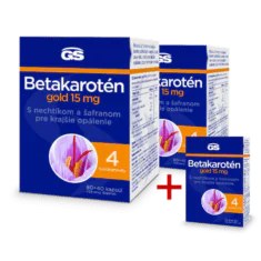 GS Betakarotén Gold 15 mg, 2× 120 kapsúl